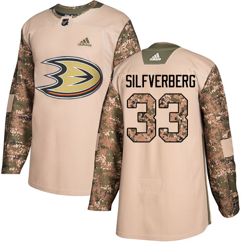 Herren Anaheim Ducks Eishockey Trikot Jakob Silfverberg #33 Camo Veterans Day Practice